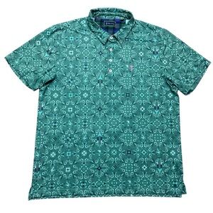 William Murray Golf Men’s Polo Shirt XL Stretch Green Medallion